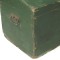 Antique Wooden Trunk Chest Dome Top Painted Green Dovetailed 19th c