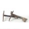 Antique Fireplace Andirons Gothic Cross Cast Iron