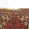 Vintage Geometric Rug Accent Wool Red Multicolor 73.5 x 40.75