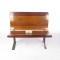 SOLD: Antique Wooden Bench Cast Iron School Desk Seat Pat 1885 J M Sauder