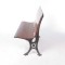SOLD: Antique Wooden Bench Cast Iron School Desk Seat Pat 1885 J M Sauder