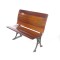 Antique Wooden Bench Cast Iron School Desk Seat Pat 1885 J M Sauder