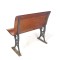 Antique Wooden Bench Cast Iron School Desk Seat J M Sauder Pat 1885