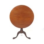 SOLD: Antique Tilt Top Tea Table Round Folding Mahogany Wooden 19th c