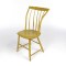 Antique Windsor Side Chair Thumb Back 19th c Mustard Paint