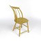 Antique Windsor Side Chair Thumb Back 19th c Mustard Paint