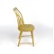 Antique Windsor Side Chair Thumb Back 19th c Mustard Paint