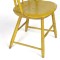 Antique Windsor Side Chair Thumb Back 19th c Mustard Paint