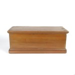 Antique Miniature Blanket Chest Trunk Wooden Box Dovetailed 19th c Primitive