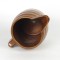 Vintage Brown Barrel Pitcher Stoneware Woodgrain Water Milk