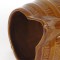 Vintage Brown Barrel Pitcher Stoneware Woodgrain Water Milk