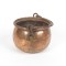 SOLD: Antique Copper Pot Kettle Cauldron Iron Handle