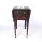 Antique Work Table End Stand Drop Leaf Sides Two Drawer