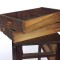 Antique Work Table End Stand Drop Leaf Sides Two Drawer