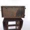 Antique Work Table End Stand Drop Leaf Sides Two Drawer
