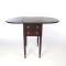 Antique Work Table End Stand Drop Leaf Sides Two Drawer