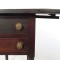 Antique Work Table End Stand Drop Leaf Sides Two Drawer