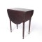 Antique Work Table End Stand Drop Leaf Sides Two Drawer