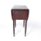 Antique Work Table End Stand Drop Leaf Sides Two Drawer