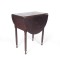 Antique Work Table End Stand Drop Leaf Sides Two Drawer