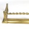 SOLD: Antique Brass Fireplace Fender Barley Twist Fire Guard Bumper