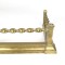 SOLD: Antique Brass Fireplace Fender Barley Twist Fire Guard Bumper