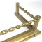 SOLD: Antique Brass Fireplace Fender Barley Twist Fire Guard Bumper