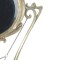 Antique French Vanity Mirror Art Nouveau Brass Lady in Swing