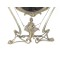 Antique French Vanity Mirror Art Nouveau Brass Lady in Swing