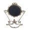 Antique French Vanity Mirror Art Nouveau Brass Lady in Swing