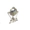 Antique French Vanity Mirror Art Nouveau Brass Lady in Swing