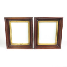 Pair Antique Wood Shadowbox Picture Frames