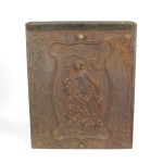 Antique Fireplace Summer Cover Cast Iron Lady with Fish and Net