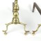 Antique Brass Fireplace Andirons Federal