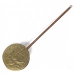 Antique 18th c bed warmer with blacksmith iron handle