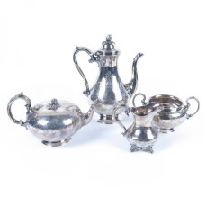 Antique Sheffield Plate tea service by Roberts Cadman Co. or successor